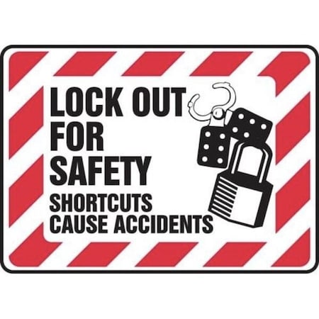Accuform SAFETY SIGN LOCK OUT FOR SAFETY  MLKT503XP MLKT503XP